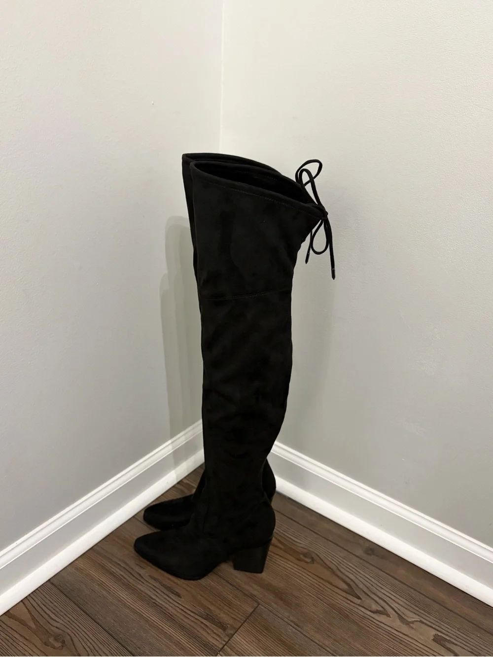 Marc Fisher Black Over-the-Knee Suede Boots